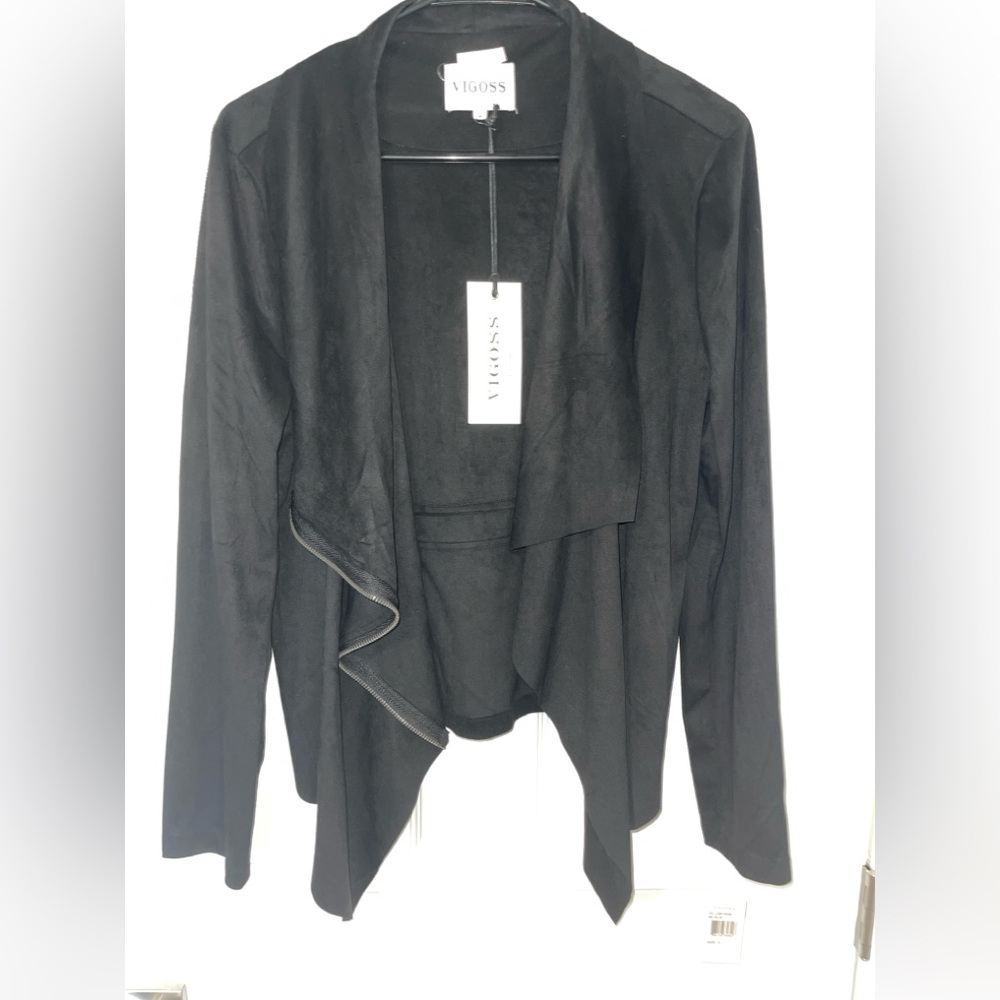 Vigoss Black Faux Suede Jacket